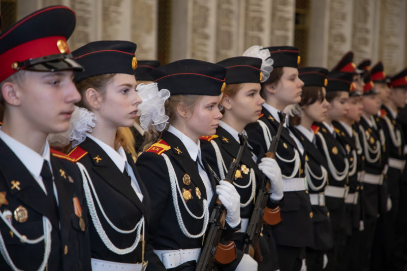 Сотни московских кадет принесли присягу в музее