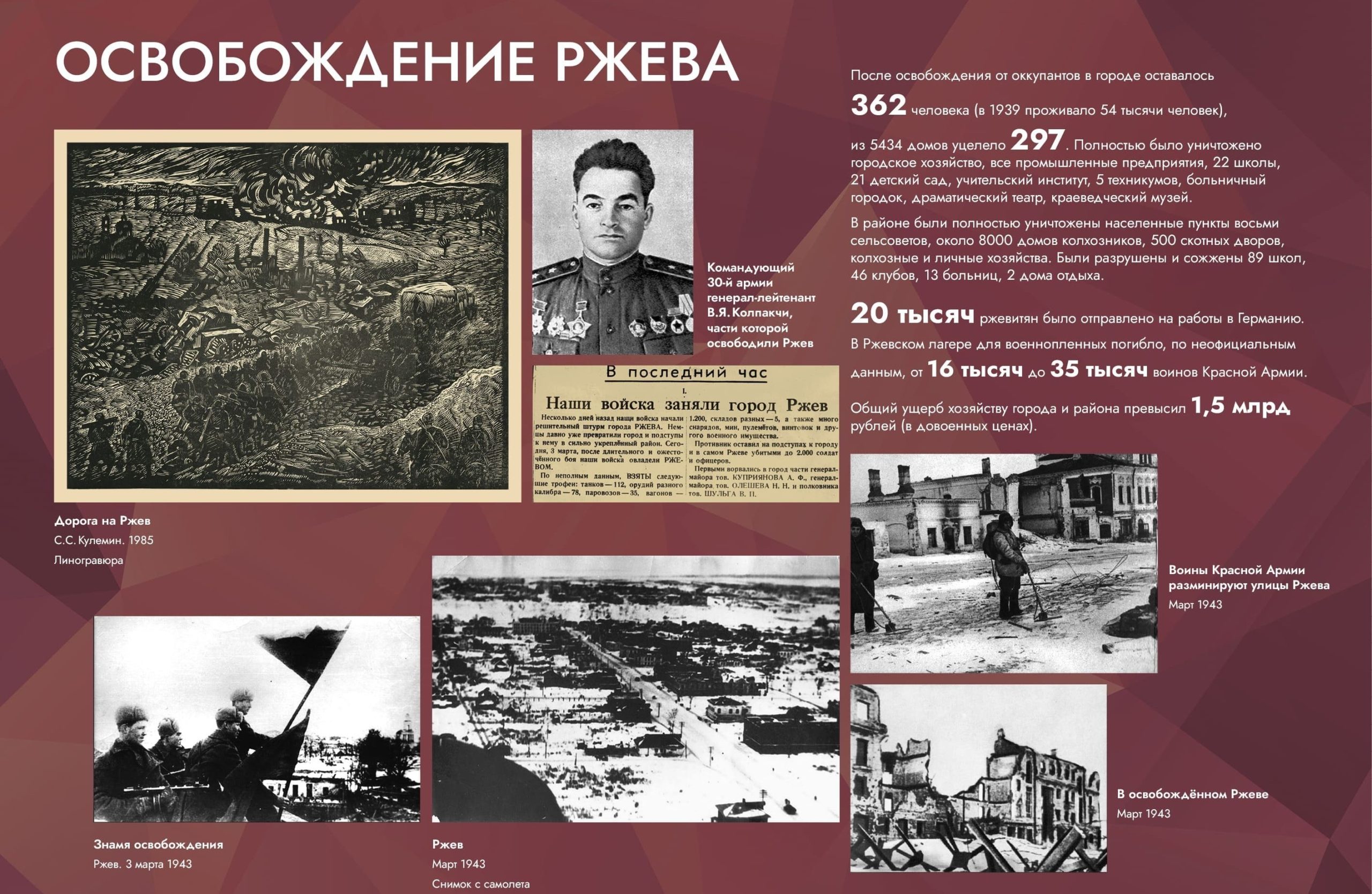 В музеях России покажут выставку о Ржевской битве