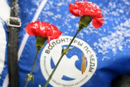 «Волонтеры Победы» проводят акцию «Красная гвоздика»