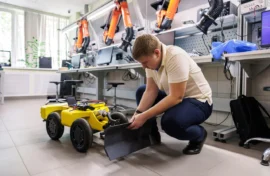 Школьник создал робот для уборки дворов