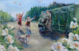 Рисунки посвятили Победе