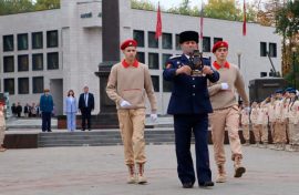 Юнармейцы поучаствовали в эстафете патриотизма